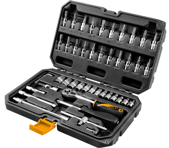 Tolsen Socket Set 1/4" 4-14mm 46pc (Industrial) - Buy Now Online at Trade DIY Direct