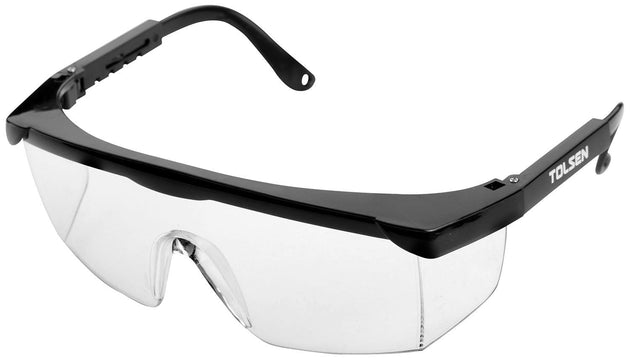 Tolsen Glasses Safety Clear Wrap Around Frame (Black Frame) - Buy Now Online at Trade DIY Direct